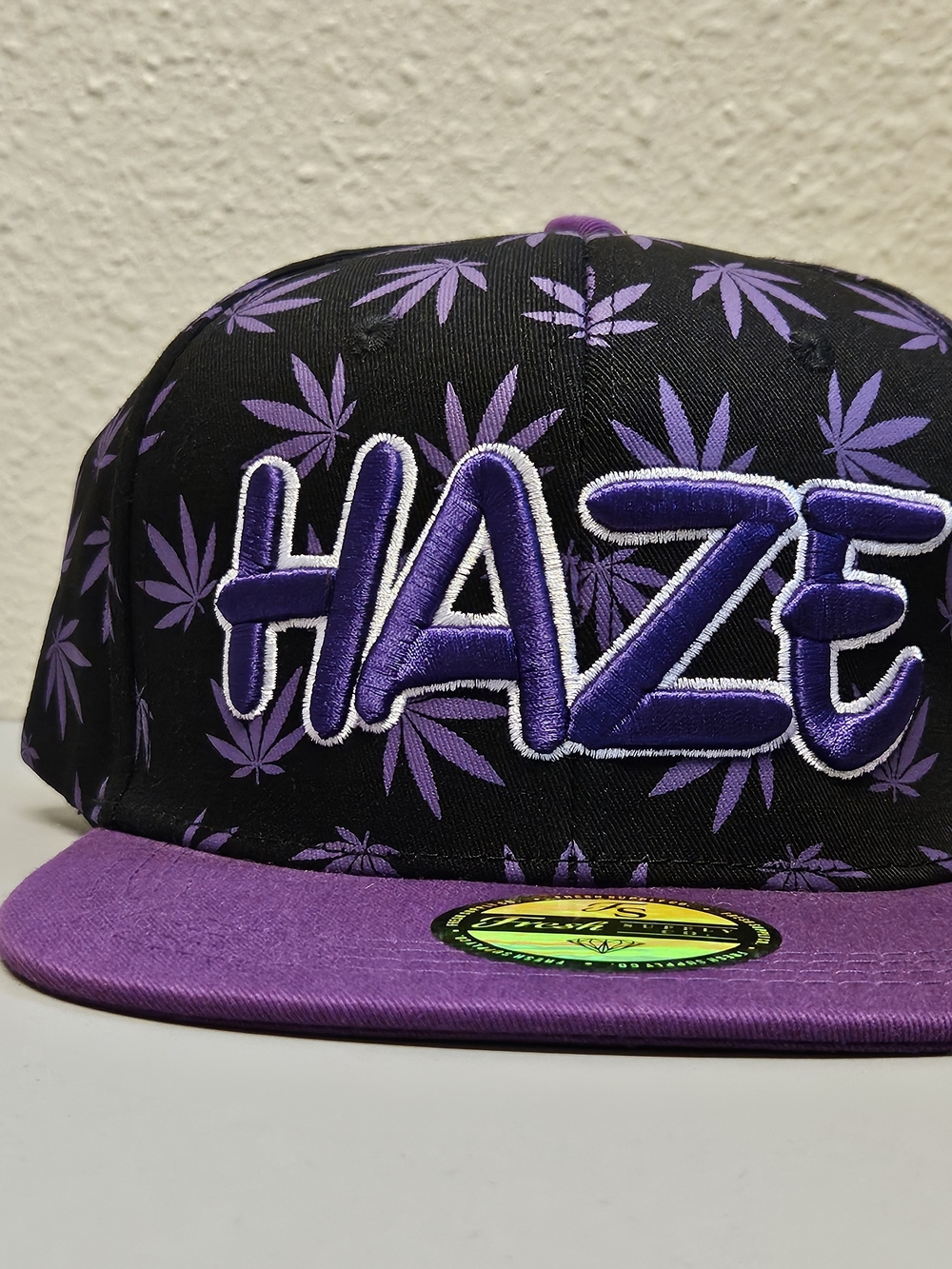 Black & Purple Graphic Snapback Hat